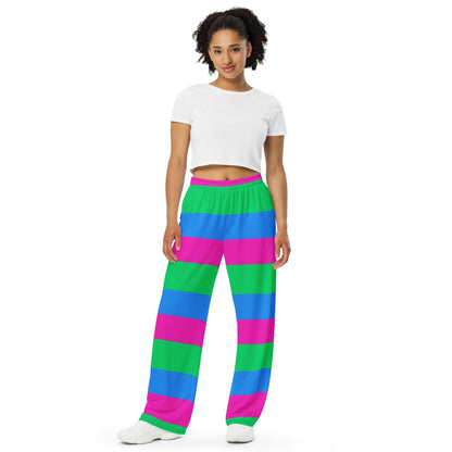 Wide-Leg Pants with Polysexual Pride Flag – Colourful, Comfortable &amp; Inclusive Design