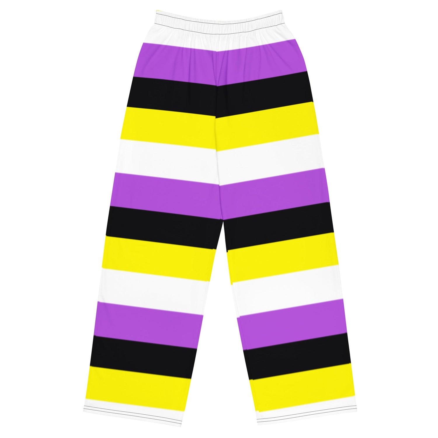 Non-Binary Pride Flag Wide-Leg Trousers – Bold, Comfortable and Inclusive Statement Pants