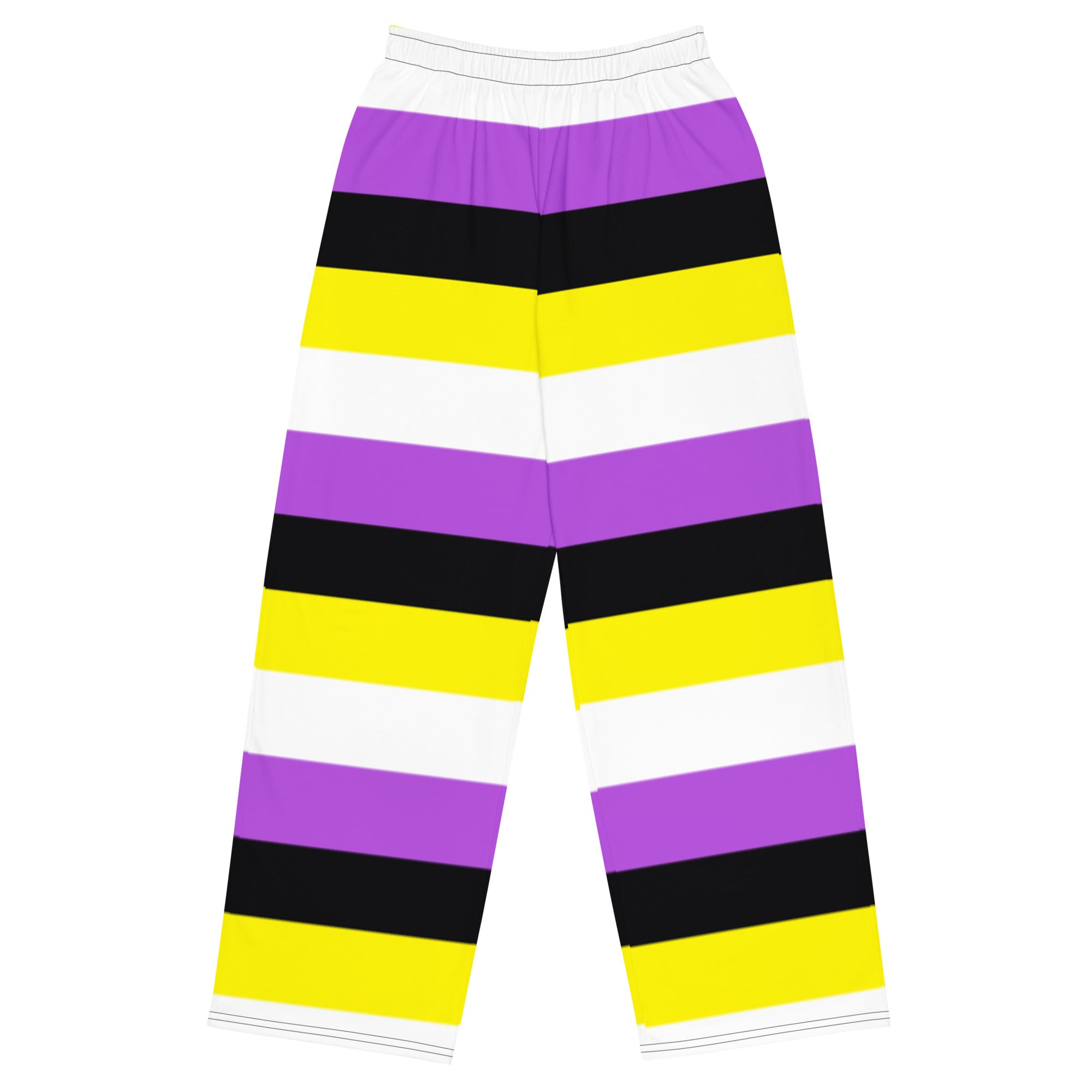 Non-Binary Pride Flag Wide-Leg Trousers – Bold, Comfortable and Inclusive Statement Pants