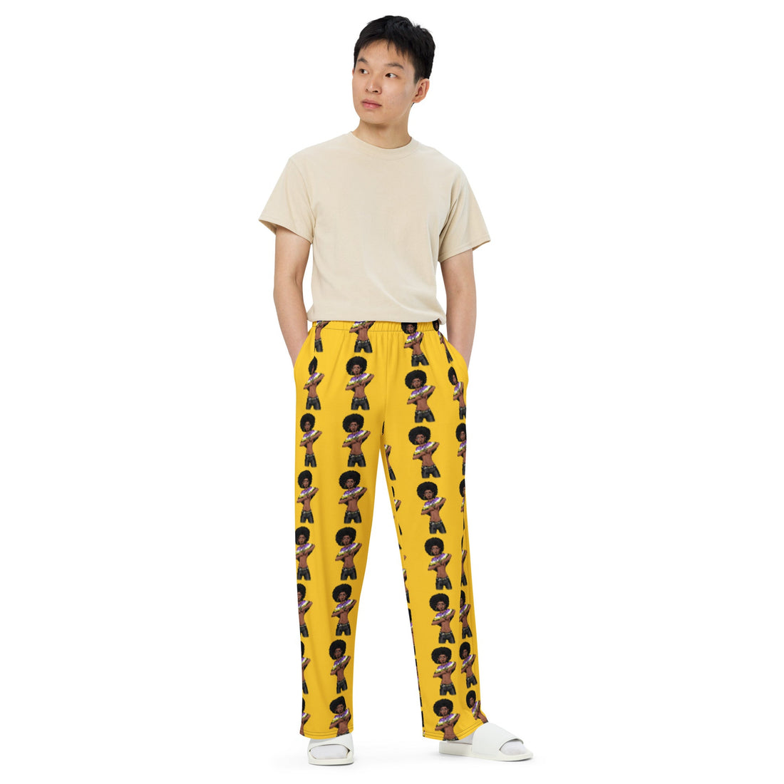 Intersex Pride Flag Wide-Leg Trousers – Comfortable, Colourful, and Inclusive Statement Wear
