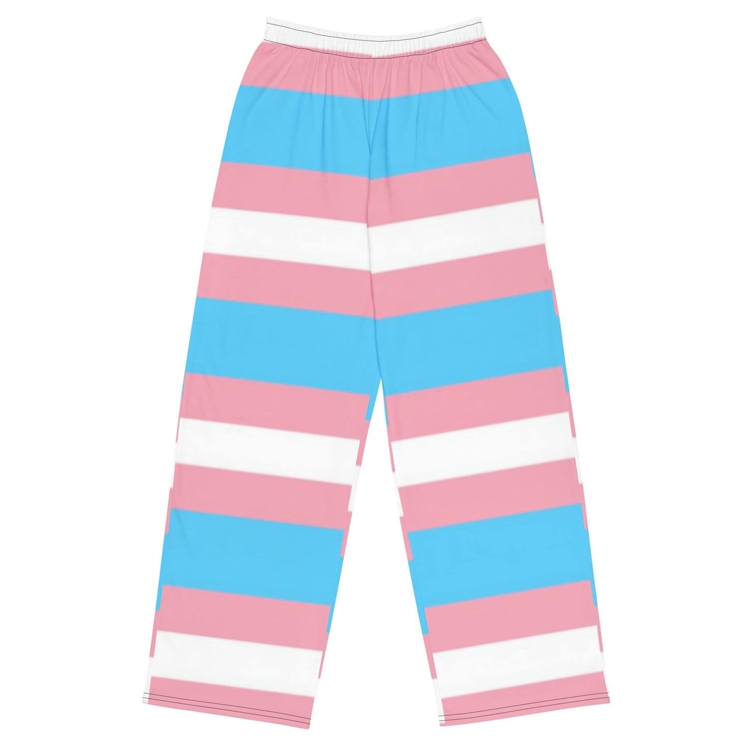 Transgender Pride Flag Wide-Leg Trousers – Comfortable, Bold &amp; Inclusive Fashion for All Identities