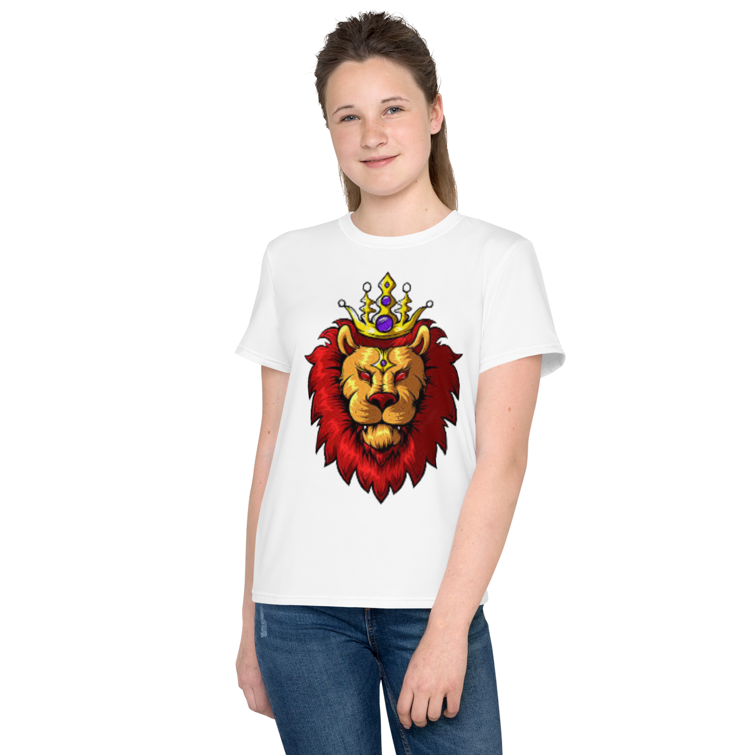 Youth Crew Neck T-Shirt – Lion King-Inspired Graphic | Soft Black Cotton Tee | Voce Lindx
