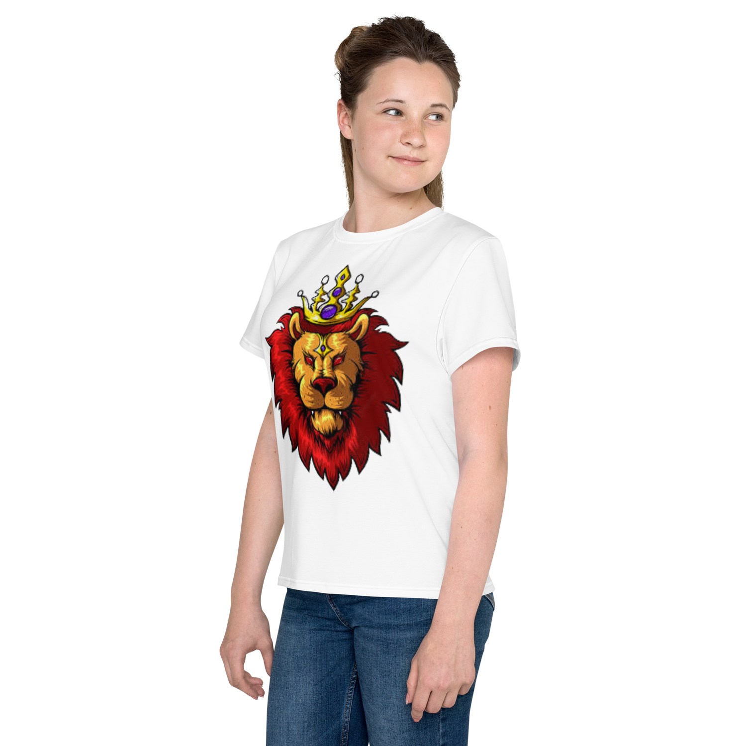 Youth Crew Neck T-Shirt – Lion King-Inspired Graphic | Soft Black Cotton Tee | Voce Lindx