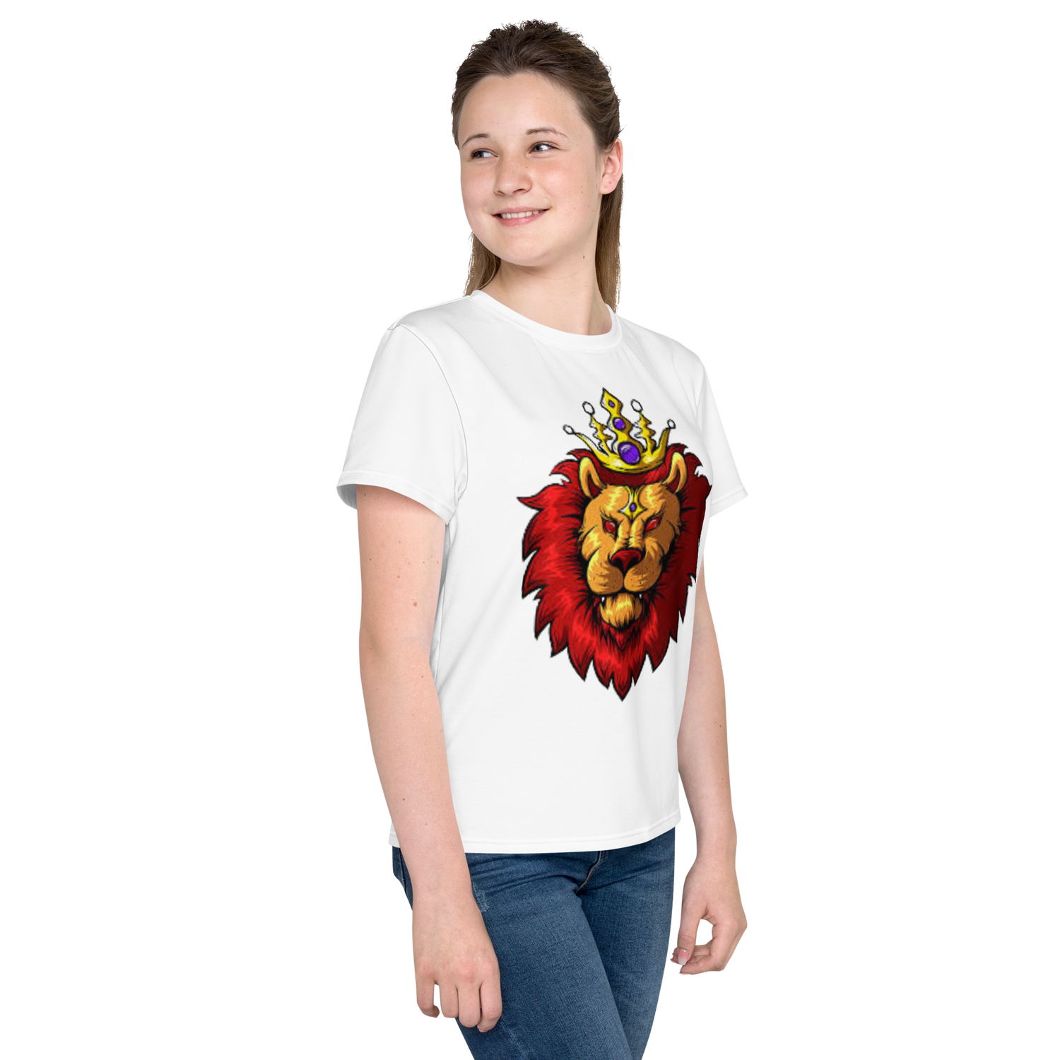 Youth Crew Neck T-Shirt – Lion King-Inspired Graphic | Soft Black Cotton Tee | Voce Lindx