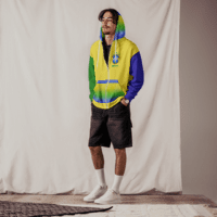 Brazil Flag Zip Hoodie – Soft Recycled Blend, Metal Zip &amp; Front Pockets | Statement Pride Wear by Voce Lindx