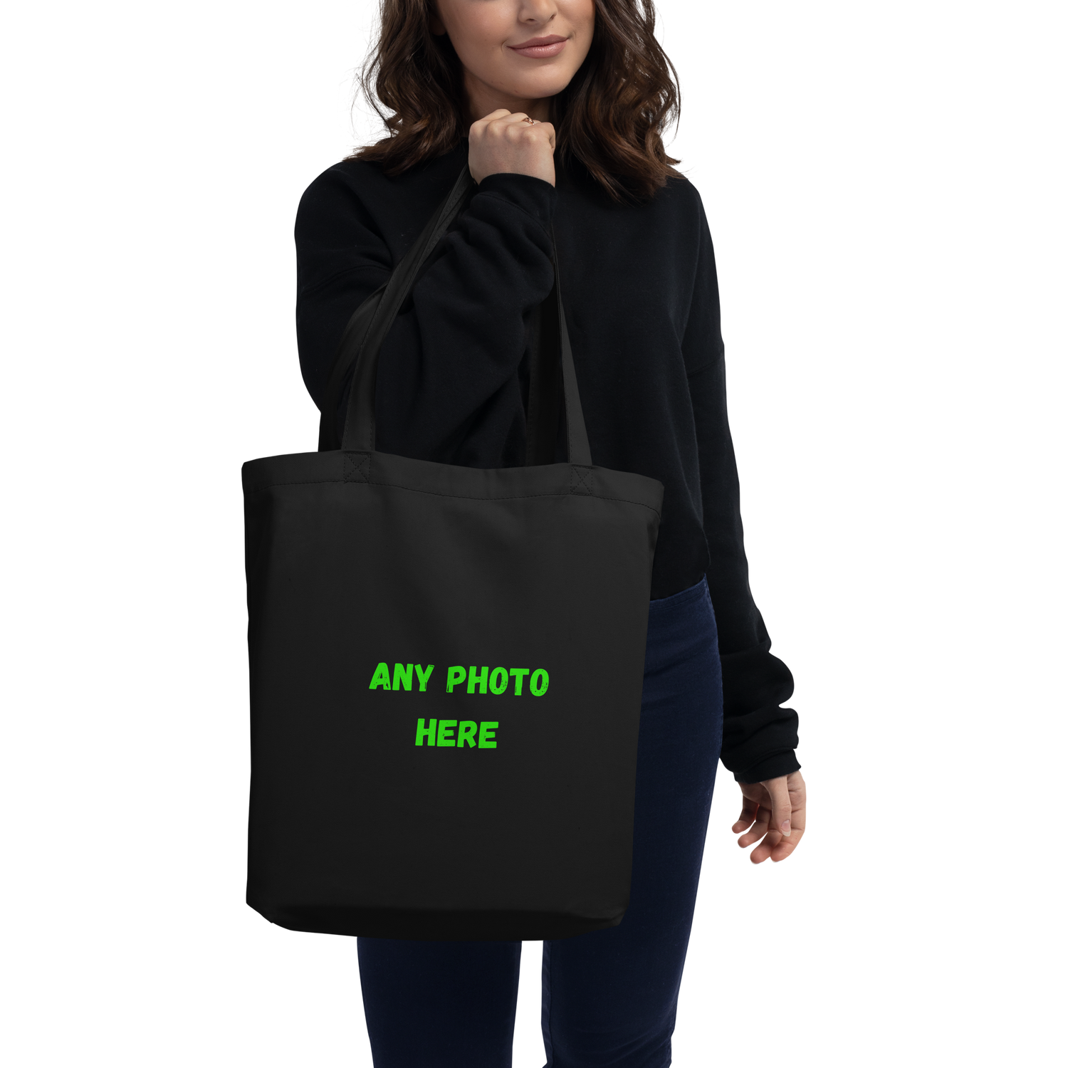 VOCE LINDX Eco Tote Bag – Upload Your Photo or Design – Reusable Cotton Canvas Shopper