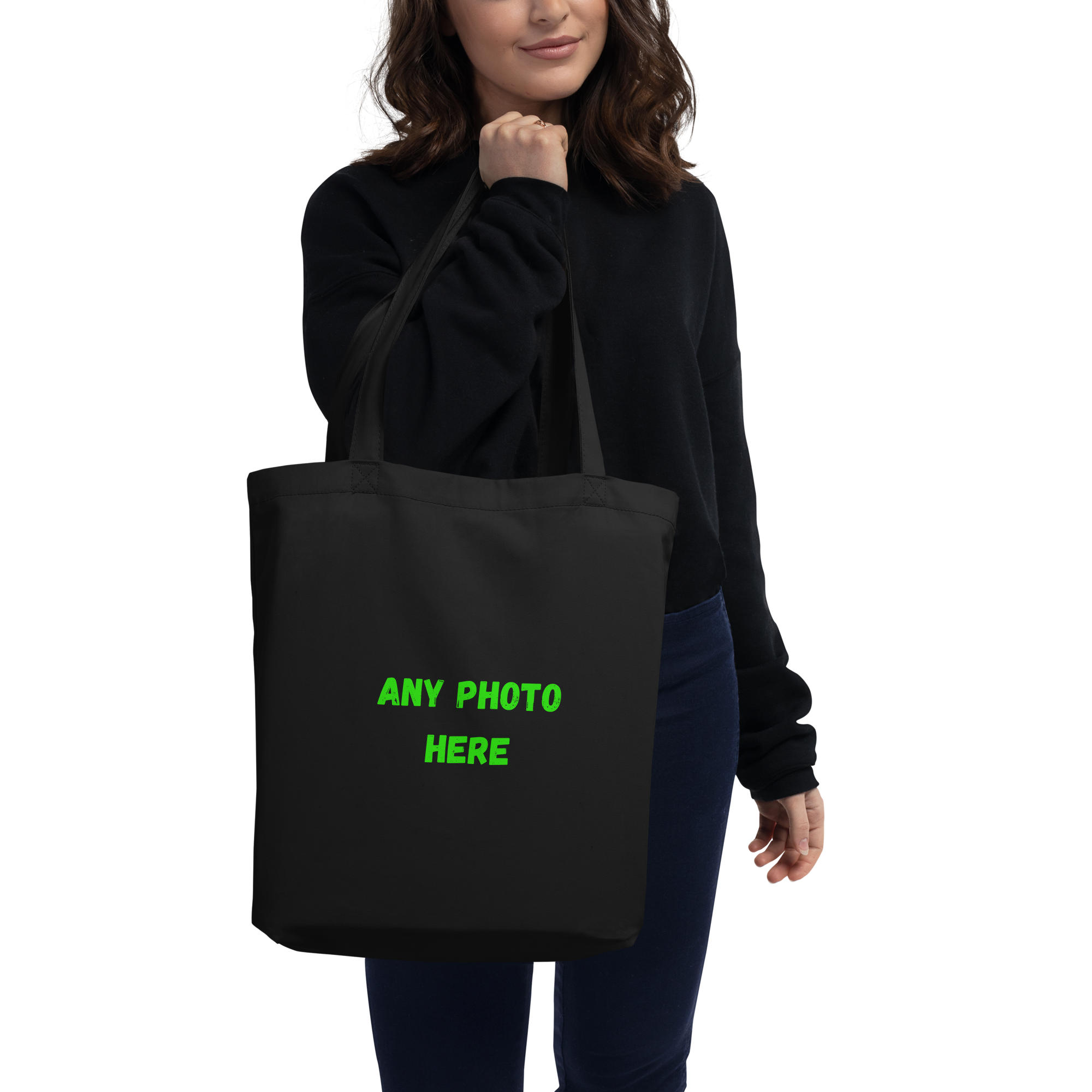 VOCE LINDX Eco Tote Bag – Upload Your Photo or Design – Reusable Cotton Canvas Shopper