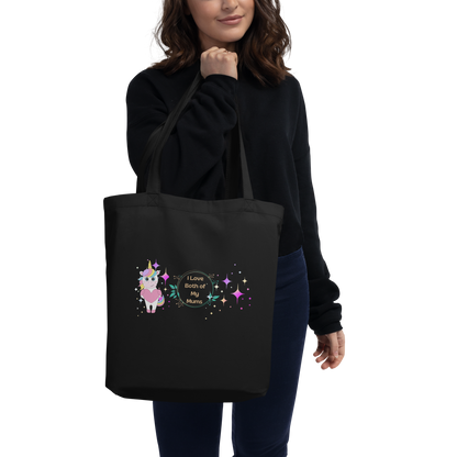 Eco Tote Bag – “Two Moons” Celestial Print | Reusable Cotton Shopping Bag | Voce Lindx