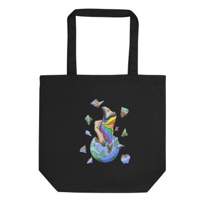 Eco Tote Bag – “Planet Resistance” Graphic Print | Organic Cotton Reusable Bag | Voce Lindx