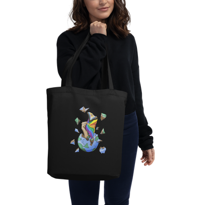Eco Tote Bag – “Planet Resistance” Graphic Print | Organic Cotton Reusable Bag | Voce Lindx