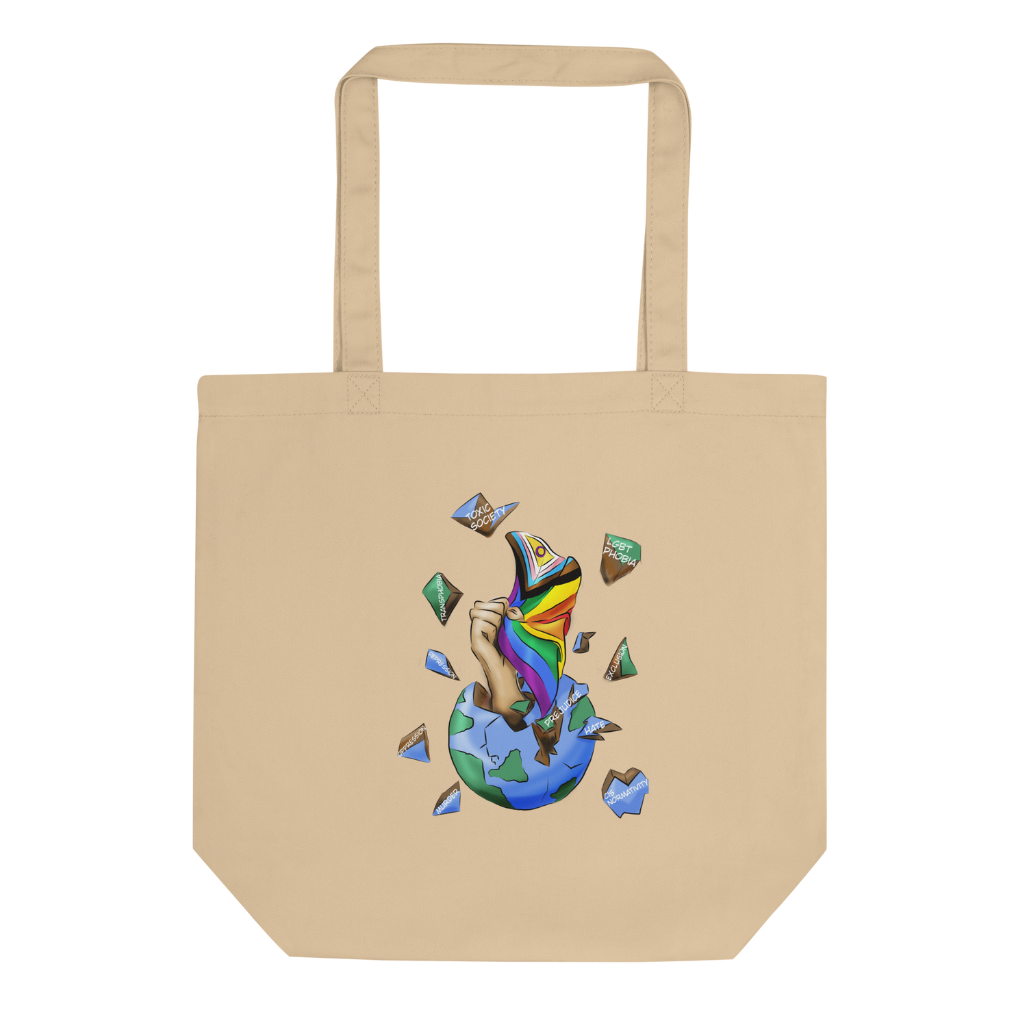 Eco Tote Bag – “Planet Resistance” Graphic Print | Organic Cotton Reusable Bag | Voce Lindx