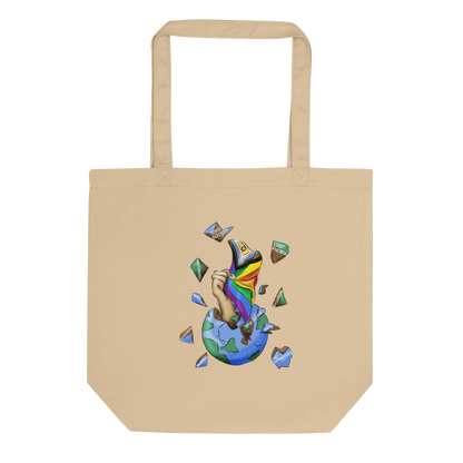 Eco Tote Bag – “Planet Resistance” Graphic Print | Organic Cotton Reusable Bag | Voce Lindx