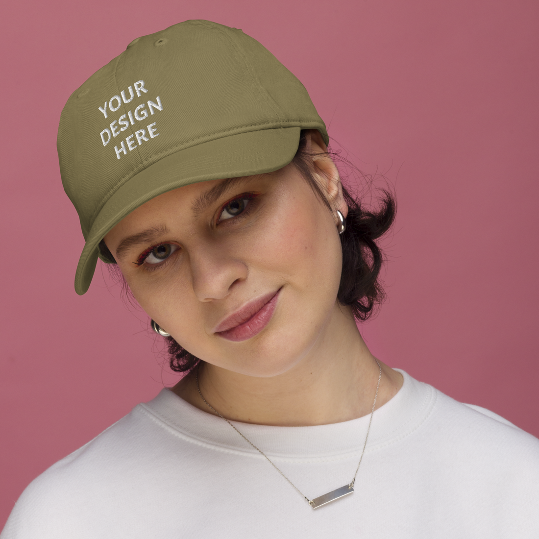 VOCE LINDX Organic Hat – Custom Design or Text – 100 % Organic Cotton Cap, Eco‑Friendly & Personalised