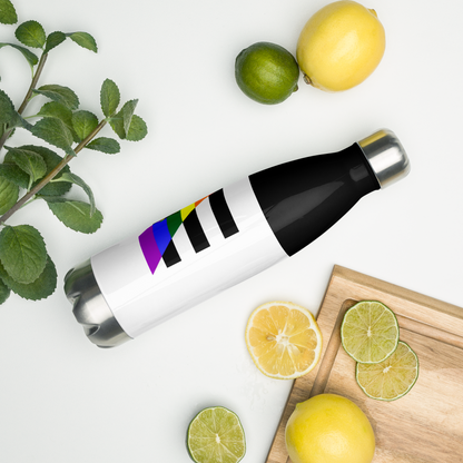 Stainless Steel Water Bottle – Straight Ally Flag | Inclusive Gender-Neutral Drinkware