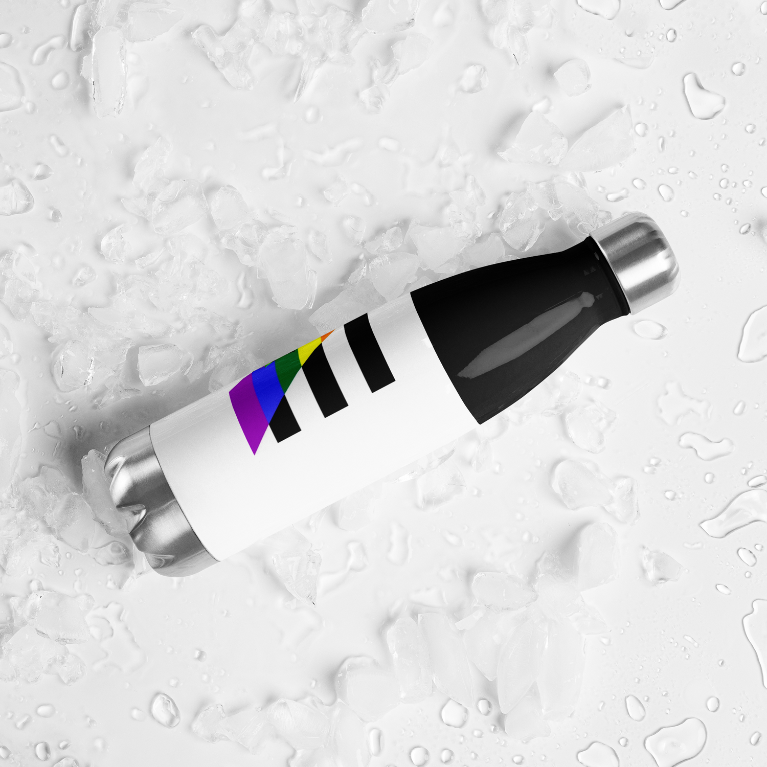 Stainless Steel Water Bottle – Straight Ally Flag | Inclusive Gender-Neutral Drinkware