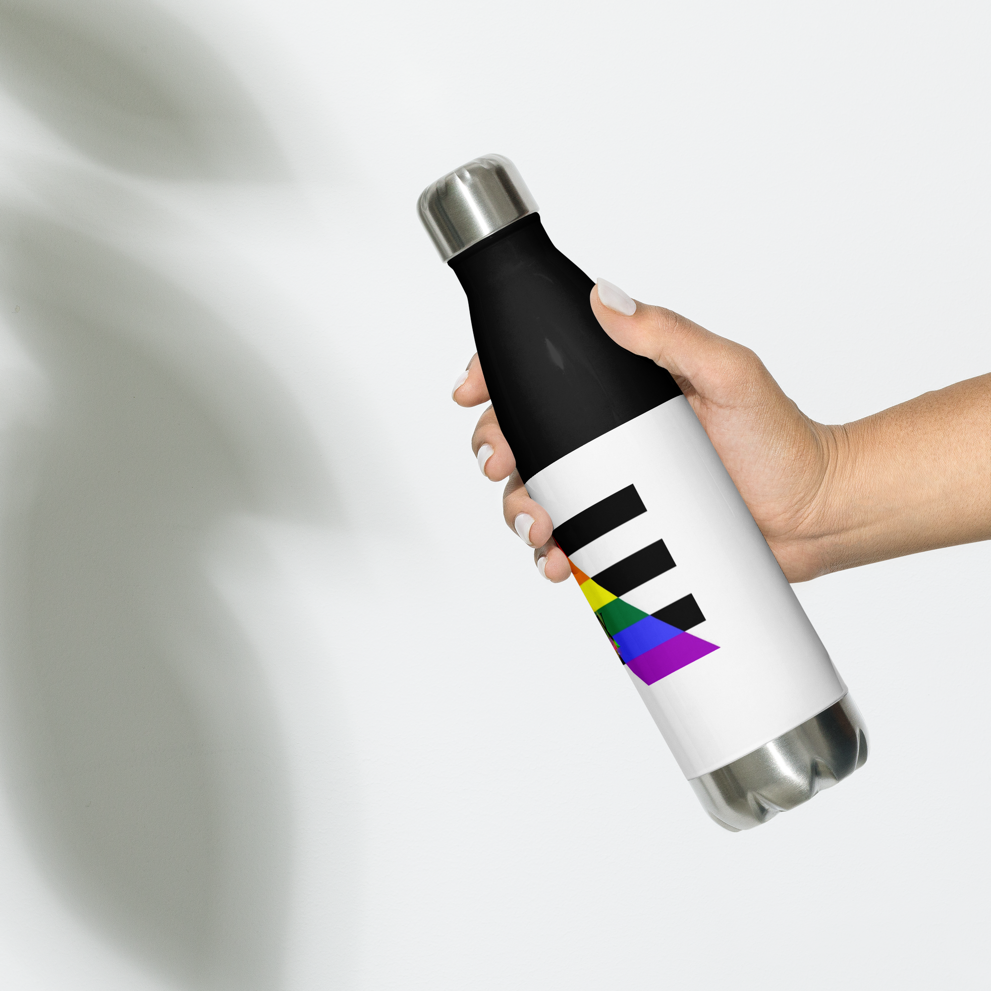 Stainless Steel Water Bottle – Straight Ally Flag | Inclusive Gender-Neutral Drinkware