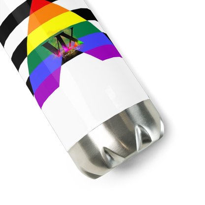 Stainless Steel Water Bottle – Straight Ally Flag | Inclusive Gender-Neutral Drinkware
