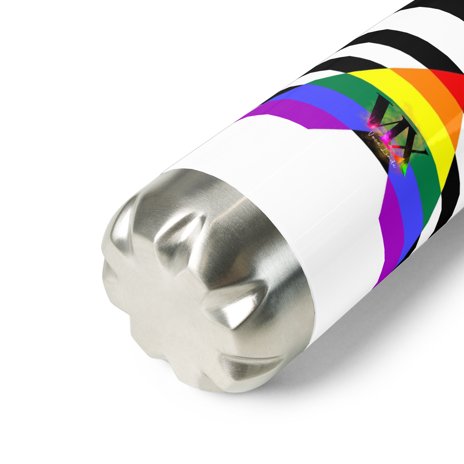 Stainless Steel Water Bottle – Straight Ally Flag | Inclusive Gender-Neutral Drinkware