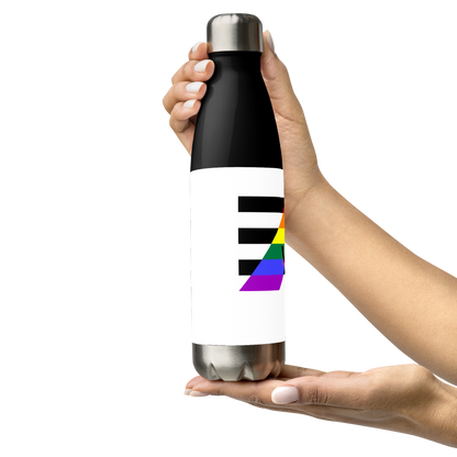 Stainless Steel Water Bottle – Straight Ally Flag | Inclusive Gender-Neutral Drinkware