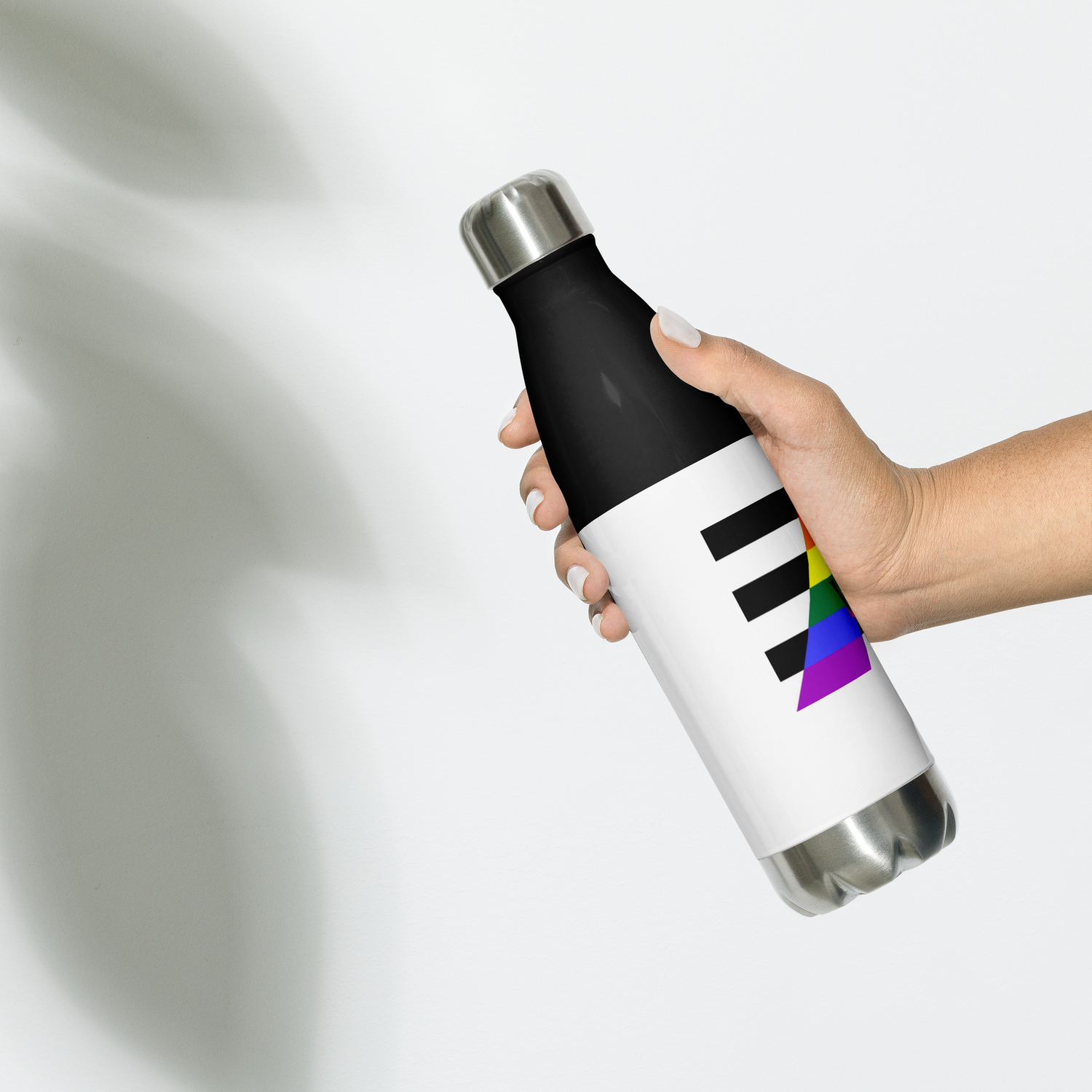 Stainless Steel Water Bottle – Straight Ally Flag | Inclusive Gender-Neutral Drinkware