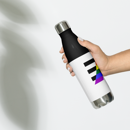 Stainless Steel Water Bottle – Straight Ally Flag | Inclusive Gender-Neutral Drinkware