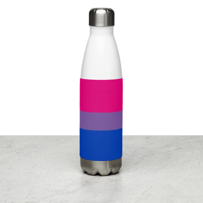 VOCE LINDX Bisexual Flag Stainless Steel Water Bottle – 500ml Double-Walled, Leak-Proof, Gloss Finish