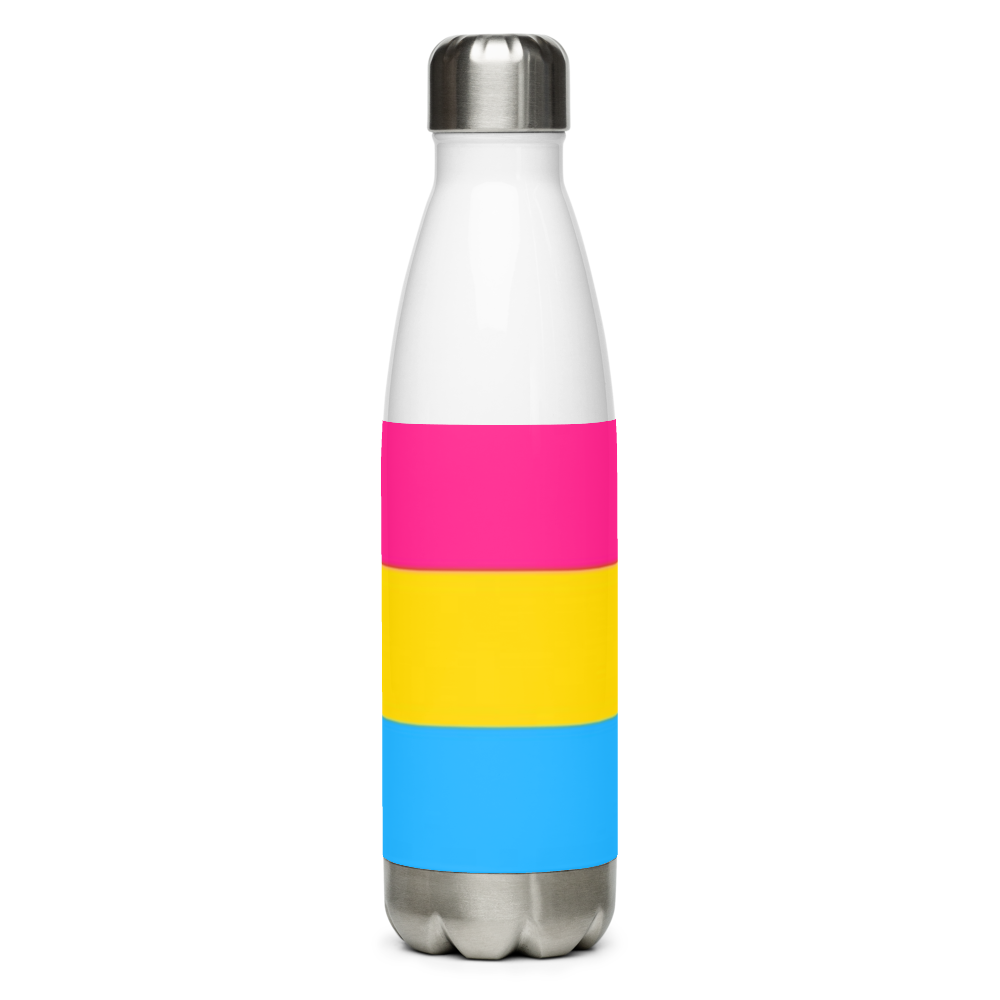 VOCE LINDX Pansexual Flag Stainless Steel Water Bottle – 500ml Insulated, Leak-Proof, BPA-Free, Gloss Finish