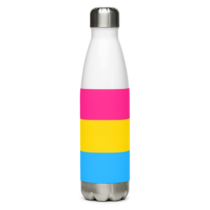 VOCE LINDX Pansexual Flag Stainless Steel Water Bottle – 500ml Insulated, Leak-Proof, BPA-Free, Gloss Finish