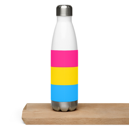 VOCE LINDX Pansexual Flag Stainless Steel Water Bottle – 500ml Insulated, Leak-Proof, BPA-Free, Gloss Finish