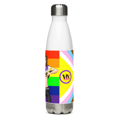 VOCE LINDX Intersex-Inclusive Nonbinary “Gender Is Over” Stainless Steel Water Bottle – 500 ml Vacuum Flask, Leak‑Proof