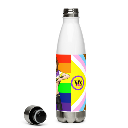 VOCE LINDX Intersex-Inclusive Nonbinary “Gender Is Over” Stainless Steel Water Bottle – 500 ml Vacuum Flask, Leak‑Proof