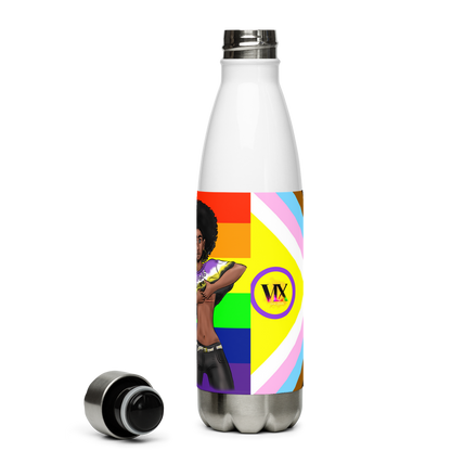 VOCE LINDX Non‑Binary &amp; Intersex‑Inclusive Pride Stainless Steel Water Bottle – 500 ml Vacuum‑Insulated, Leak‑Proof