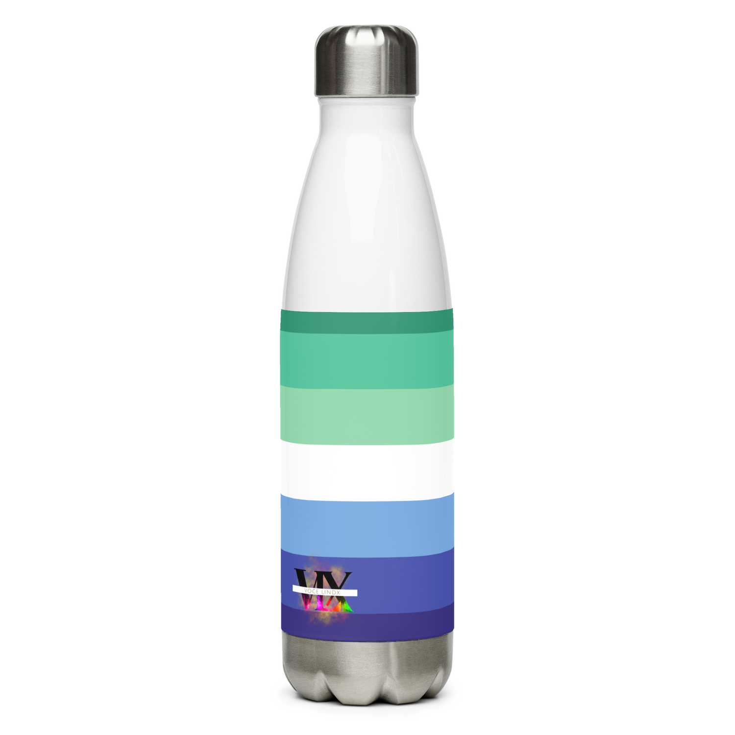 Gay Pride Flag Stainless Steel Water Bottle – 500ml Reusable BPA-Free Insulated Flask | Rainbow LGBTQIA+ Print
