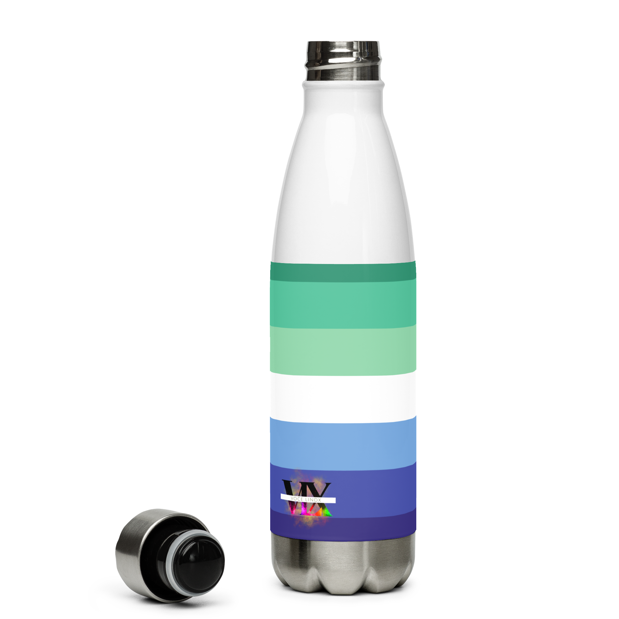 Gay Pride Flag Stainless Steel Water Bottle – 500ml Reusable BPA-Free Insulated Flask | Rainbow LGBTQIA+ Print