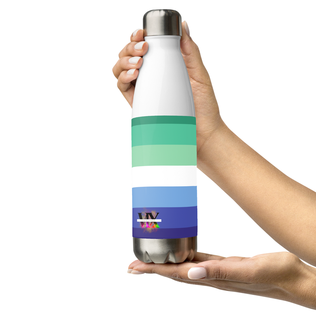 Gay Pride Flag Stainless Steel Water Bottle – 500ml Reusable BPA-Free Insulated Flask | Rainbow LGBTQIA+ Print