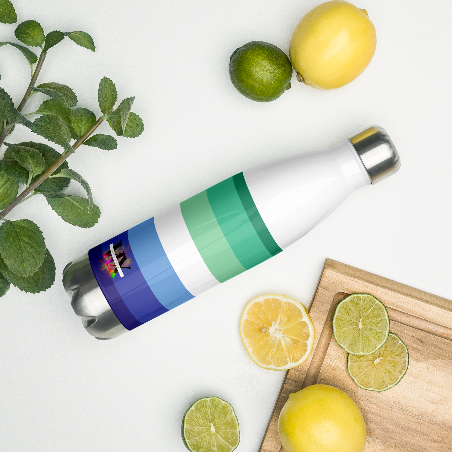 Gay Pride Flag Stainless Steel Water Bottle – 500ml Reusable BPA-Free Insulated Flask | Rainbow LGBTQIA+ Print