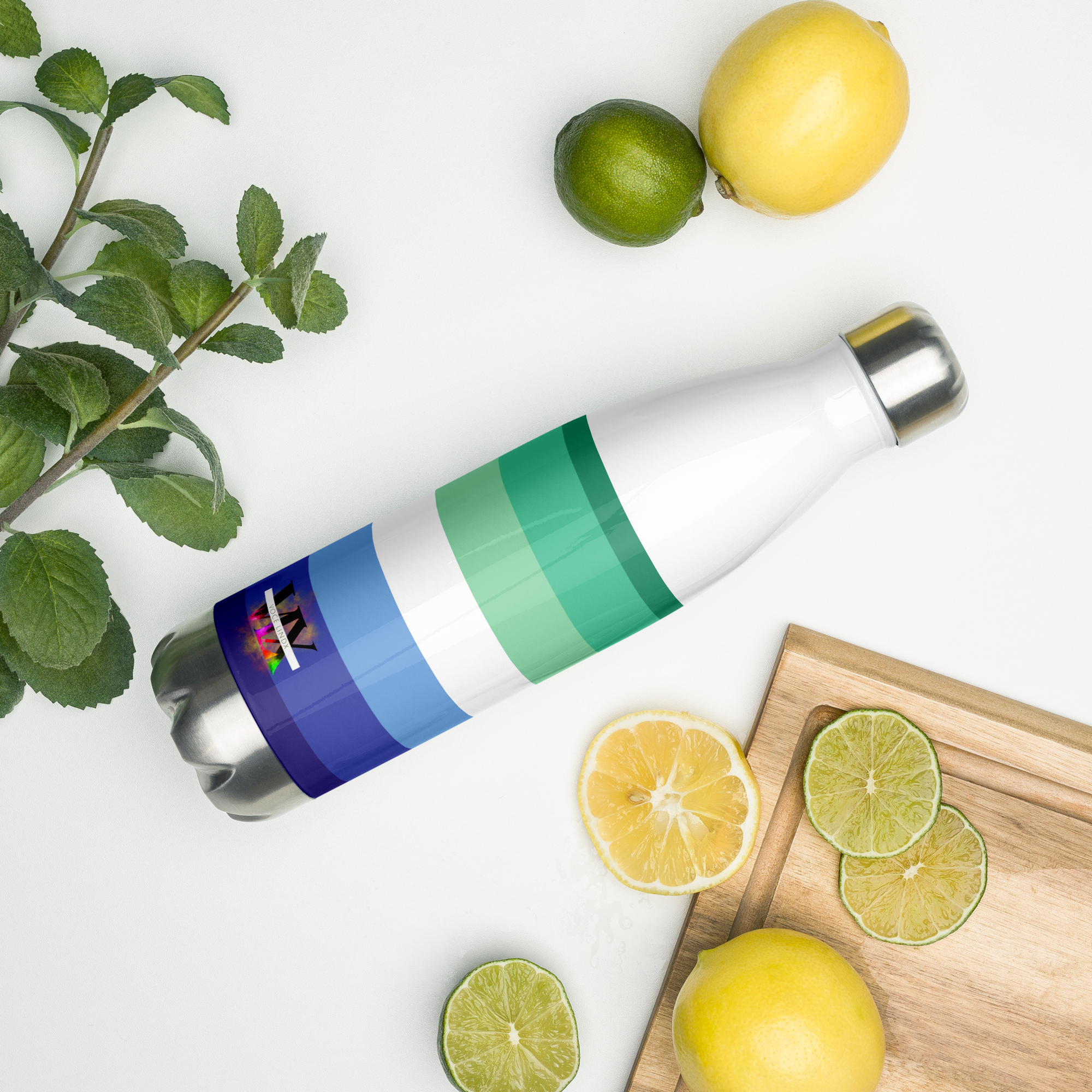 Gay Pride Flag Stainless Steel Water Bottle – 500ml Reusable BPA-Free Insulated Flask | Rainbow LGBTQIA+ Print