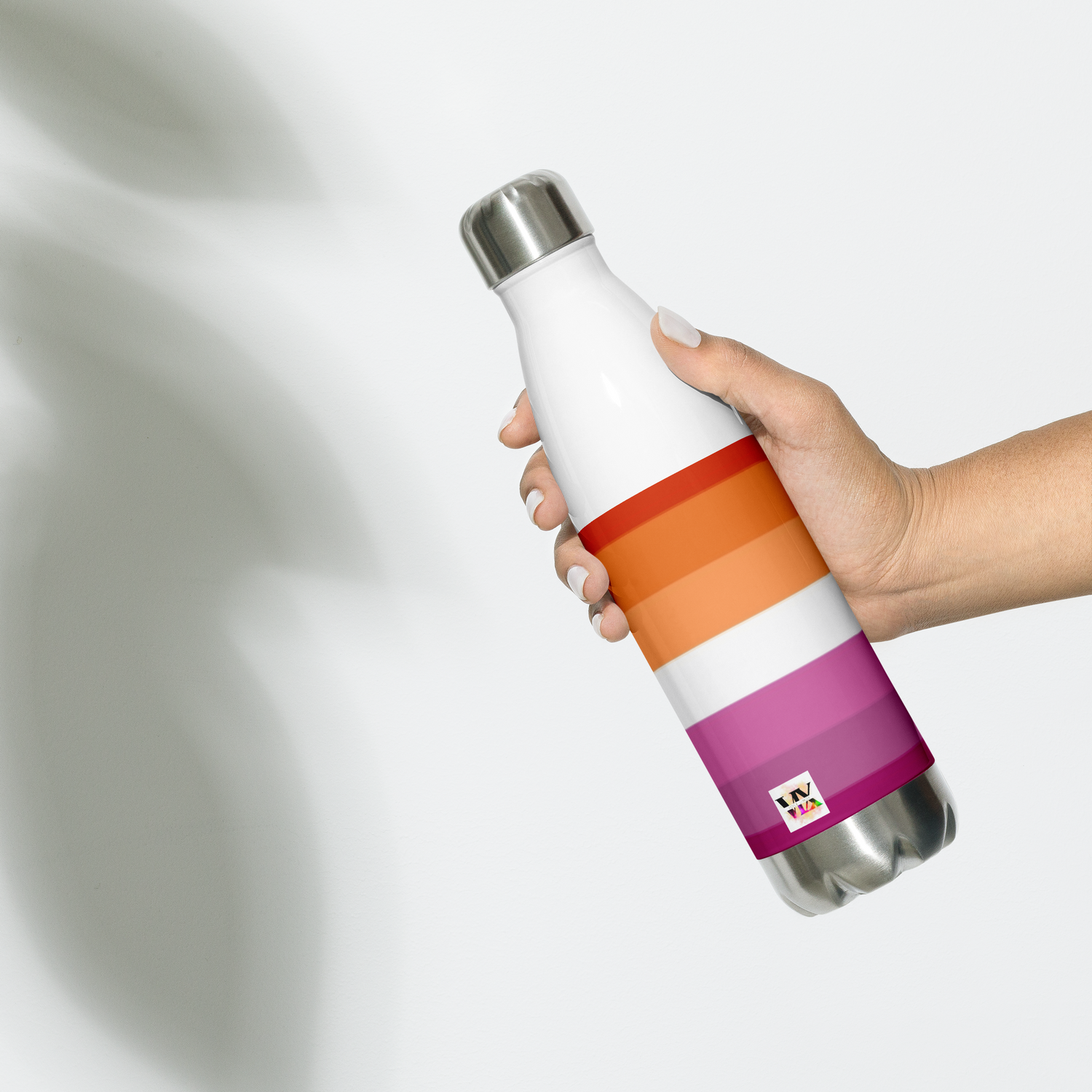 Lesbian Pride Flag Stainless Steel Water Bottle – 500ml BPA-Free Insulated Reusable Flask | LGBTQIA+ Community Design