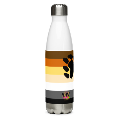 Bear Pride Flag Stainless Steel Water Bottle – 500ml BPA-Free Reusable Insulated Flask | LGBTQIA+ Community Edition
