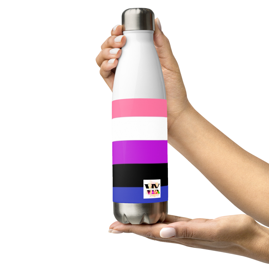 Genderfluid Pride Flag Stainless Steel Water Bottle – 500ml BPA-Free Insulated Reusable Flask | LGBTQIA+ Visibility Edition