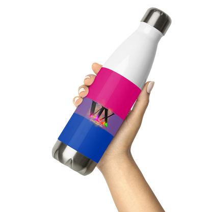 VOCE LINDX Bisexual Flag Stainless Steel Water Bottle – 500ml Double-Walled, Leak-Proof, Gloss Finish