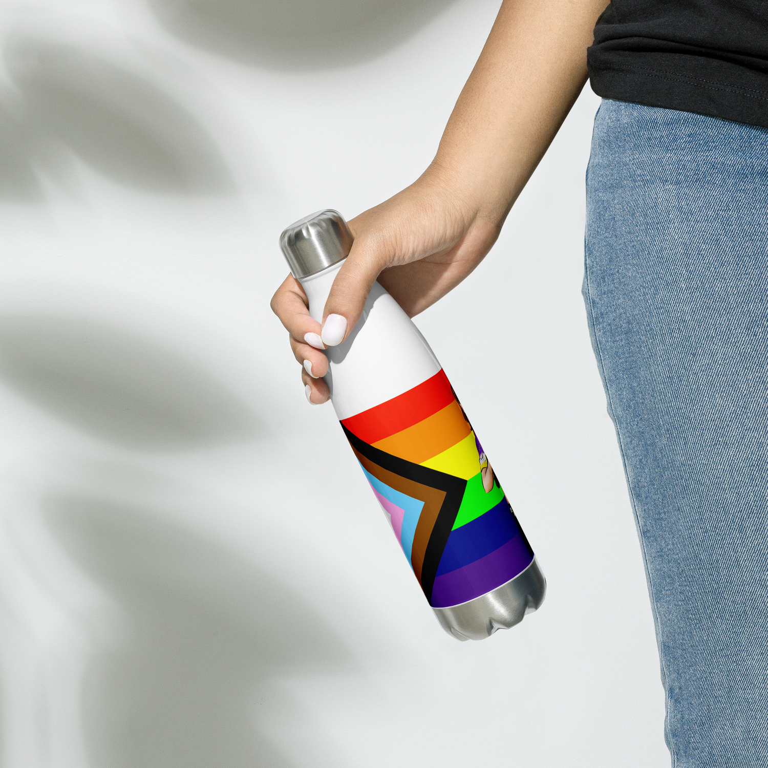 VOCE LINDX Intersex-Inclusive Nonbinary “Gender Is Over” Stainless Steel Water Bottle – 500 ml Vacuum Flask, Leak‑Proof