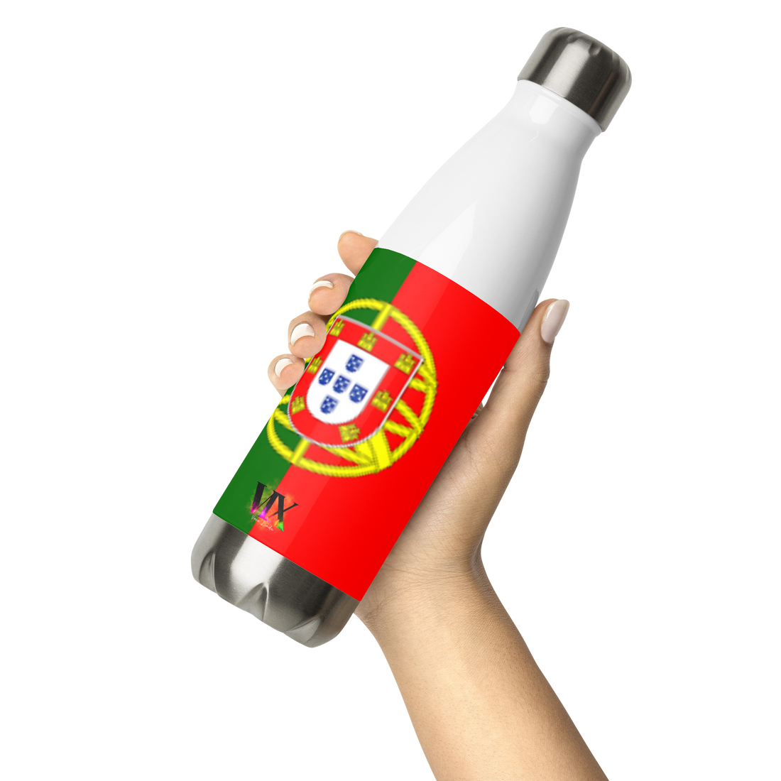 VOCE LINDX Portugal Flag Stainless Steel Water Bottle – 500ml Vacuum-Insulated, Leak-Proof, BPA-Free Flask