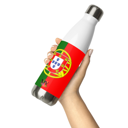 VOCE LINDX Portugal Flag Stainless Steel Water Bottle – 500ml Vacuum-Insulated, Leak-Proof, BPA-Free Flask