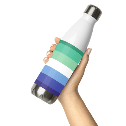 Gay Pride Flag Stainless Steel Water Bottle – 500ml Reusable BPA-Free Insulated Flask | Rainbow LGBTQIA+ Print