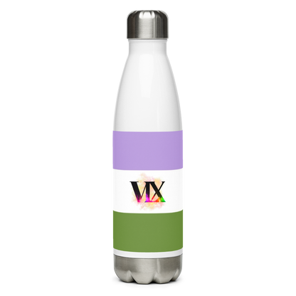 Stainless Steel Water Bottle – Genderqueer Flag | Inclusive Gender-Neutral Drinkware