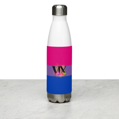 VOCE LINDX Bisexual Flag Stainless Steel Water Bottle – 500ml Double-Walled, Leak-Proof, Gloss Finish