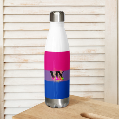 VOCE LINDX Bisexual Flag Stainless Steel Water Bottle – 500ml Double-Walled, Leak-Proof, Gloss Finish