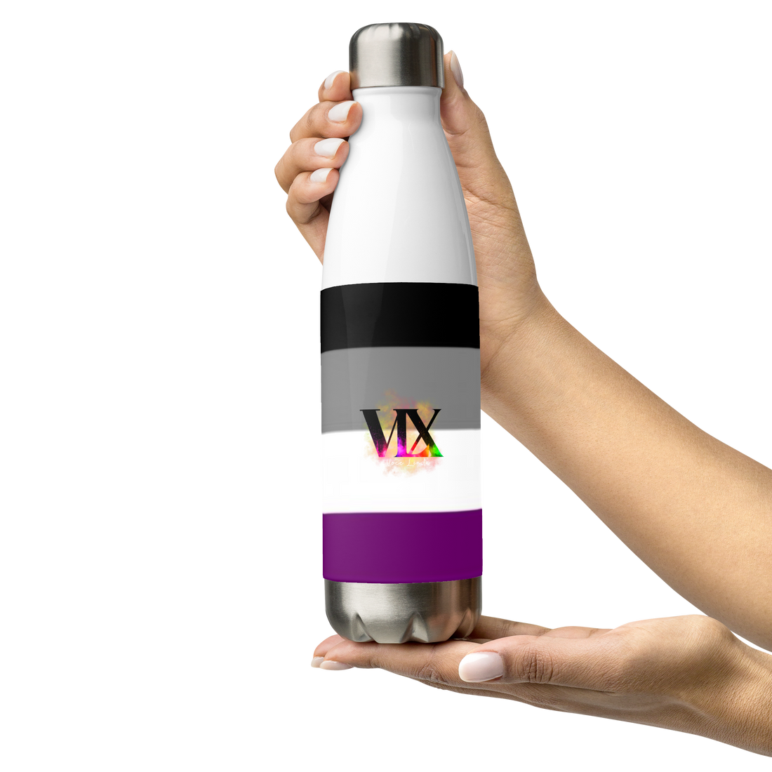 VOCE LINDX Asexual Flag Stainless Steel Water Bottle – 500 ml Vacuum-Insulated, Leak-Proof, Colourful Design