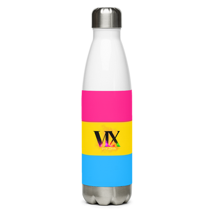 VOCE LINDX Pansexual Flag Stainless Steel Water Bottle – 500ml Insulated, Leak-Proof, BPA-Free, Gloss Finish